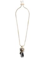Lanvin Adorned Charm Necklace, Metallic