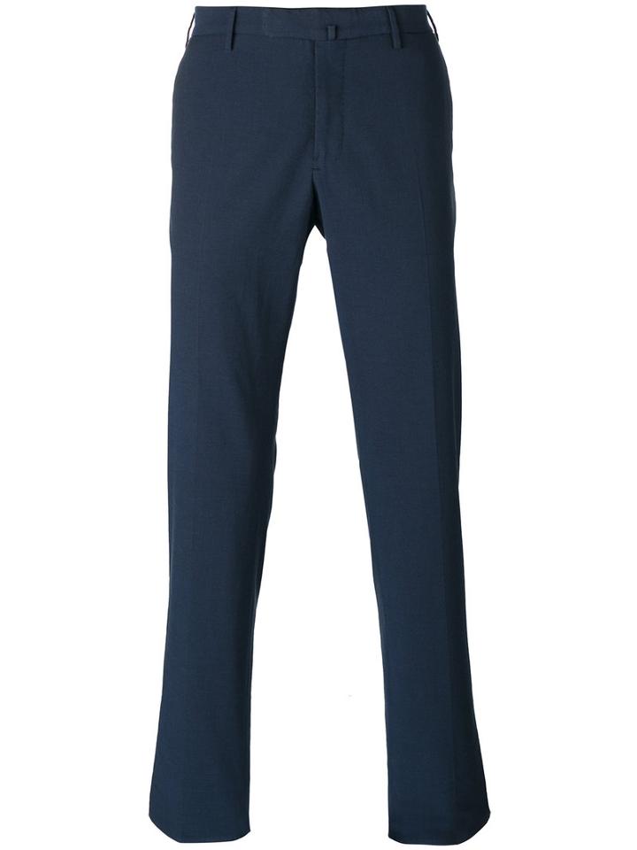 Incotex Cropped Chinos, Men's, Size: 54, Blue, Cotton/spandex/elastane