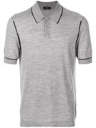 Joseph Contrast Trim Polo Shirt - Grey
