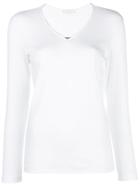 Fabiana Filippi Embellished Fitted V-neck Sweater - White