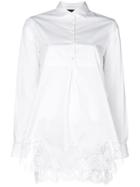 Ermanno Ermanno Lace Hem Shirt - White