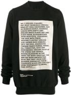 Rick Owens Drkshdw Text Print Sweatshirt - Black