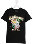 John Richmond Junior Teen Skull Print T-shirt - Black