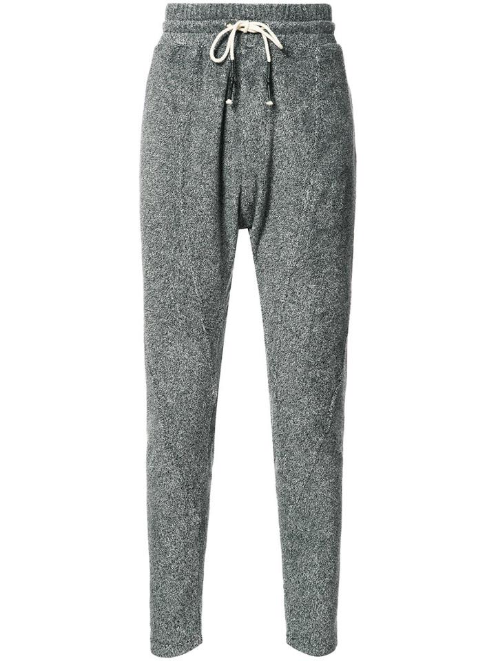 Mostly Heard Rarely Seen Drop Crotch Track Pants, Men's, Size: Xxl, Grey, Cotton/polyester/spandex/elastane