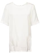 Prabal Gurung Sheer Trim Blouse - White