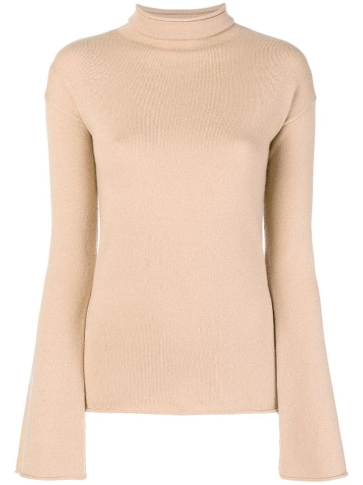 Theory Fitted Turtle Neck Jumper - Neutrals