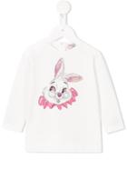 Monnalisa - Diamanté Rabbit T-shirt - Kids - Cotton/spandex/elastane - 12 Mth, White