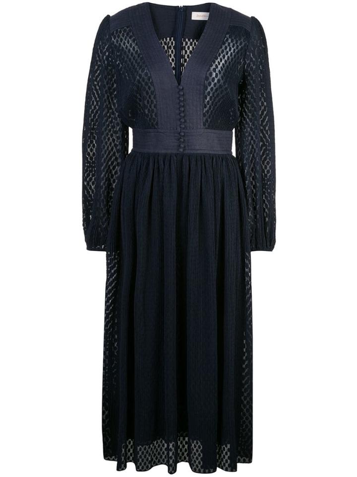 Zimmermann Dotted Pattern Dress - Blue