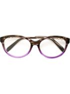 Emilio Pucci Round Frame Glasses, Brown, Acetate/metal (other)