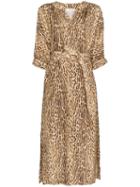 Zimmermann Leopard-print Midi Dress - Brown