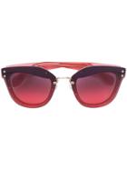Miu Miu Eyewear Glitter Cat-eye Sunglasses - Red