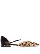 Jennifer Chamandi Black Eric Leopard Print Leather Pumps