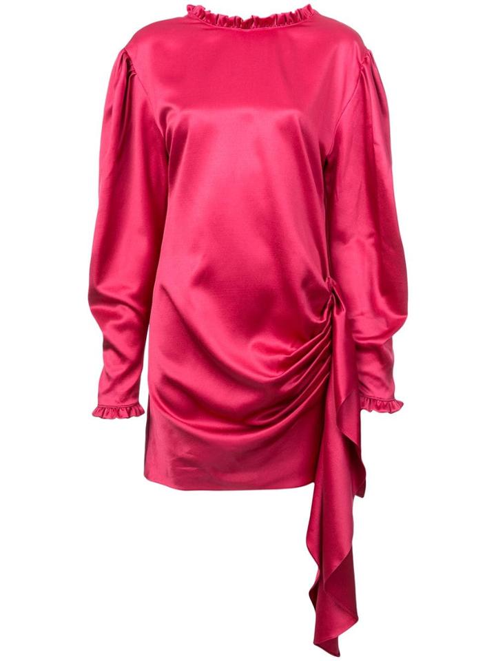 Magda Butrym Draped Tie Waist Dress - Pink & Purple