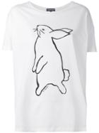 Markus Lupfer - Bunny Print T-shirt - Women - Cotton - Xs, Women's, White, Cotton
