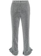 Elaidi Cropped Tailored Trousers - Metallic
