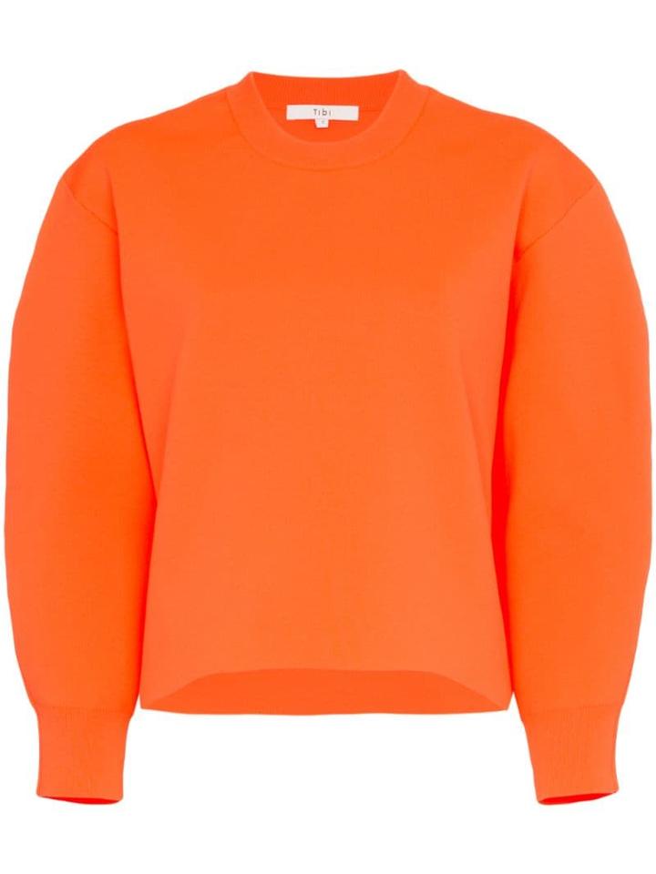 Tibi Tech Poly Sculpted Sleeve Jumper - Yellow