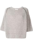 Fabiana Filippi 3/4 Sleeve Chunky Sweater - Nude & Neutrals