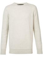 The Elder Statesman Cashmere Round Neck Jumper - White