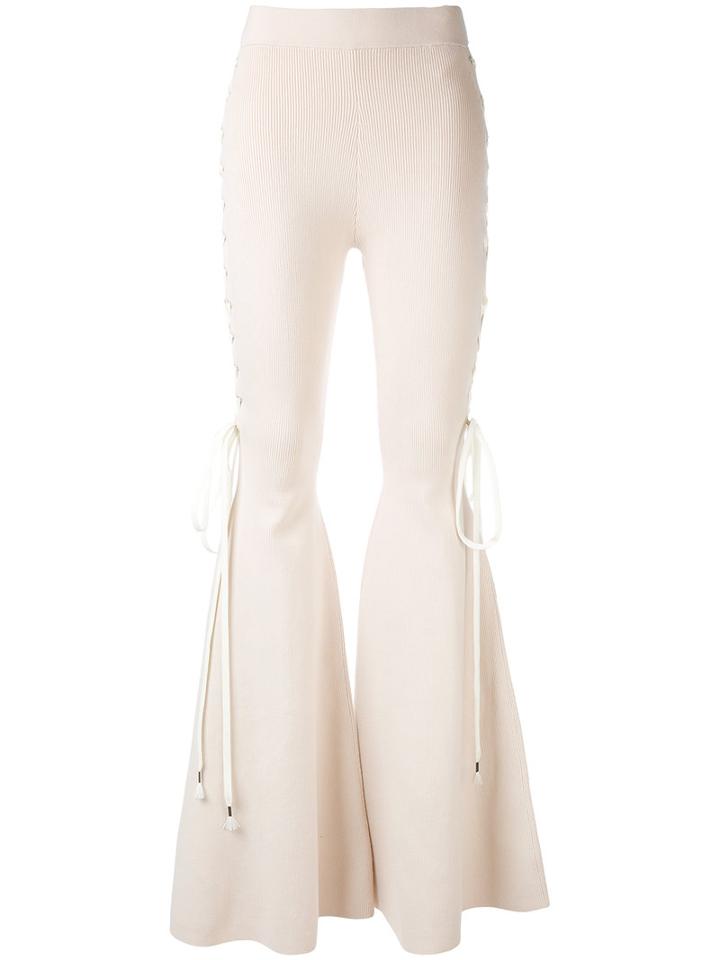 Puma - Flared Trousers - Women - Cotton/nylon/spandex/elastane - M, Nude/neutrals, Cotton/nylon/spandex/elastane