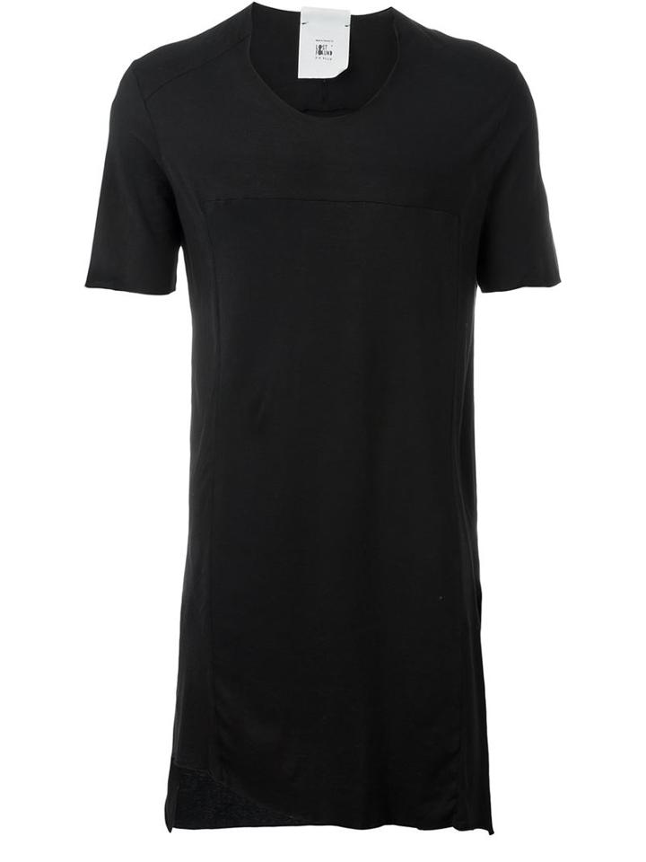 Lost & Found Rooms Asymmetric Hem T-shirt, Men's, Size: S, Black, Cotton