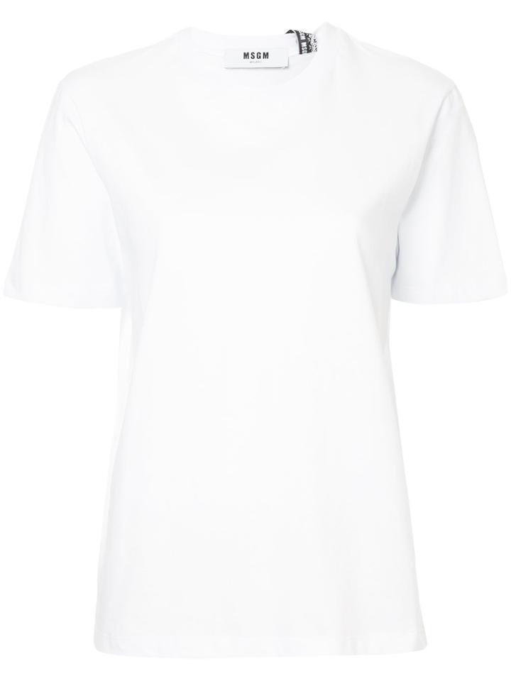Msgm Ribbon Detail T-shirt - White