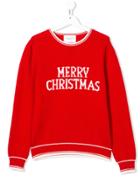 Alberta Ferretti Kids Merry Christmas Jumper - Red