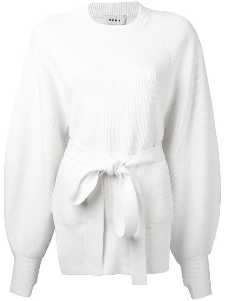 Donna Karan - Cut Out Back Jumper - Women - Polyester/viscose - M, White, Polyester/viscose