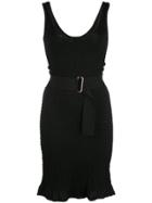 Nicholas Belted Sleeveless Mini Dress - Black