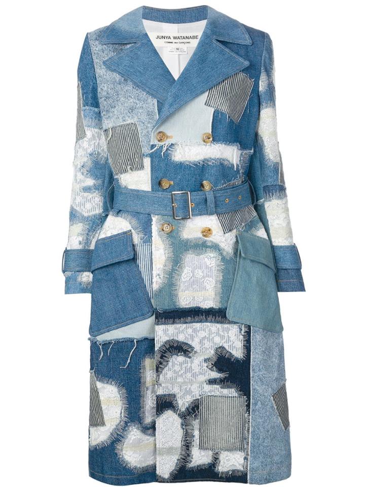 Junya Watanabe Patchwork Denim Coat - Blue