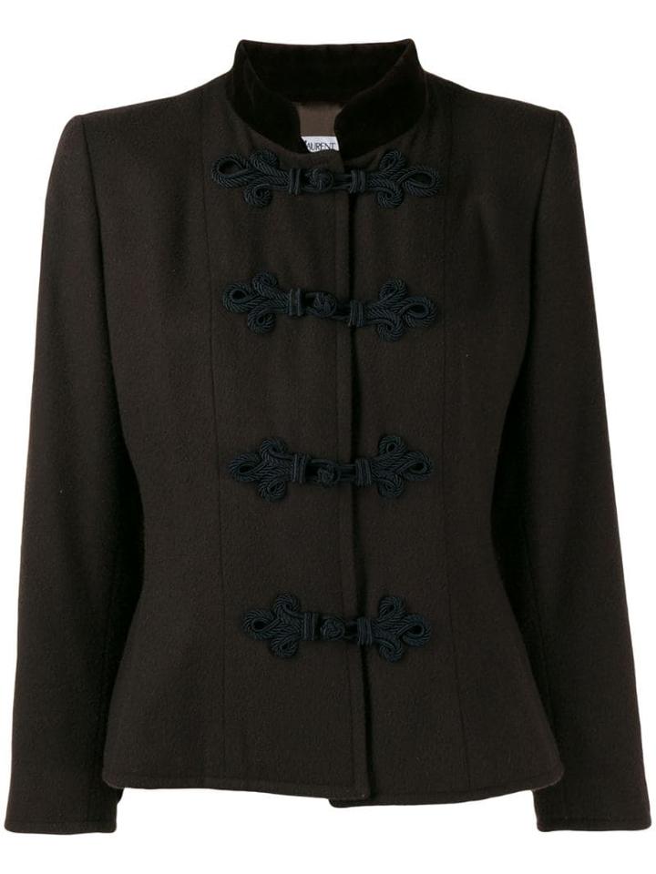 Yves Saint Laurent Pre-owned 1980's Toggle Fastenings Jacket - Brown