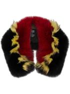 Mr & Mrs Italy Zigzag Fur Collar - Black