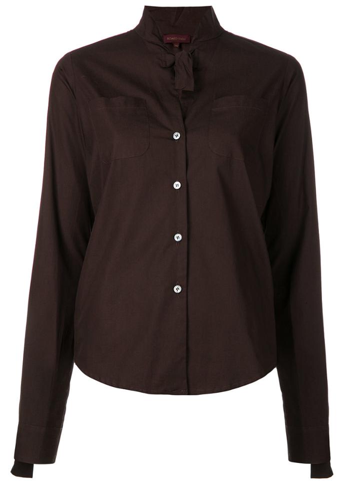 Romeo Gigli Vintage Tied Detailing Shirt - Brown