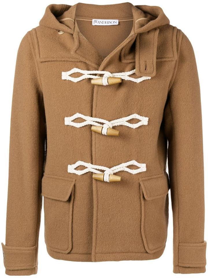 Jw Anderson Men's Camel Duffle Coat - Brown