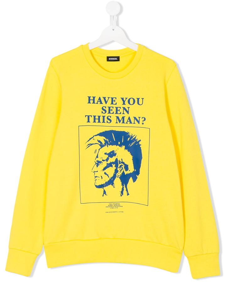 Diesel Kids Saken Sweatshirt - Yellow & Orange