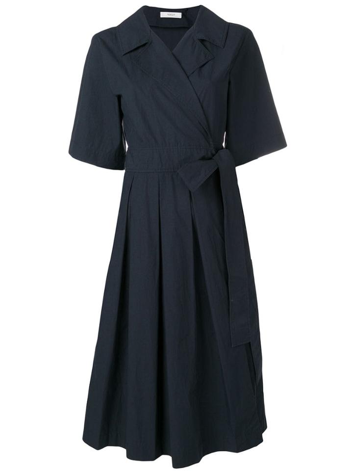 Pringle Of Scotland Pleated Tennis Dress In Deep Indigo - Blue