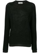 Laneus Sheer Knit Sweater - Black