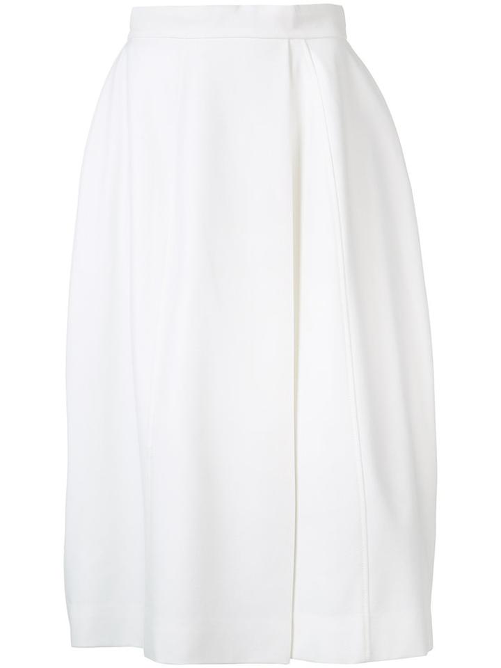 Vera Wang Pleated Skirt, Women's, Size: 2, White, Nylon/wool