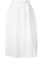 Vera Wang Pleated Skirt, Women's, Size: 2, White, Nylon/wool
