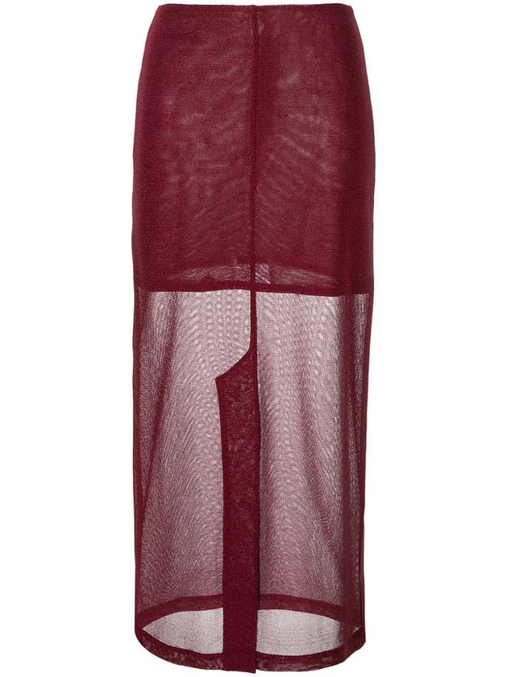 Kacey Devlin Poise Sheen Skirt - Red