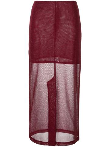 Kacey Devlin Poise Sheen Skirt - Red