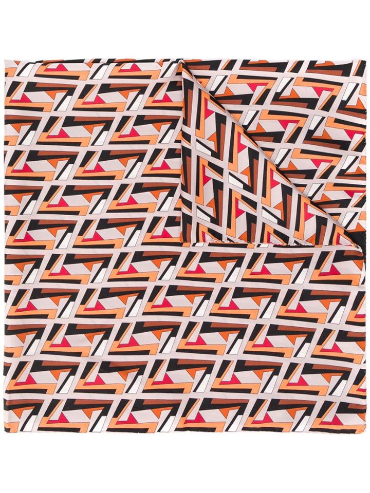 Fendi Geometric Ff Print Scarf - Orange