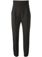 Haider Ackermann High-rise Tailored Trousers, Women's, Size: 36, Green, Virgin Wool/cotton