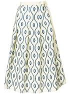 Marni Embroidered Full Skirt - Yellow & Orange