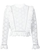 Zimmermann - Open Embroidered Blouse - Women - Cotton - 1, White, Cotton
