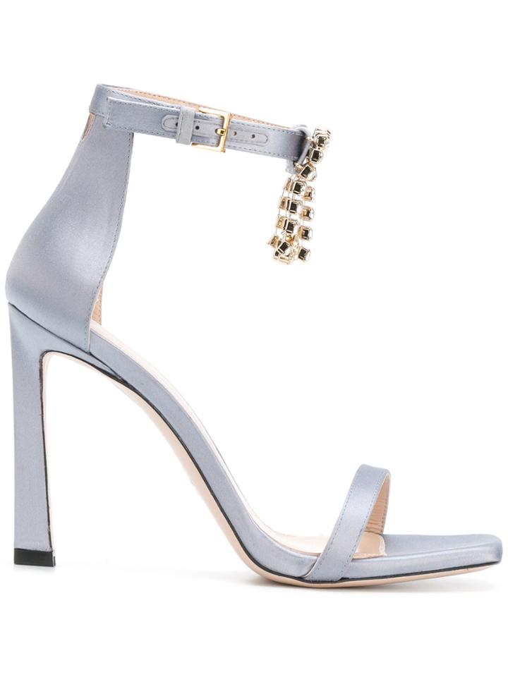 Stuart Weitzman Crystal Embellished Sandals - Blue