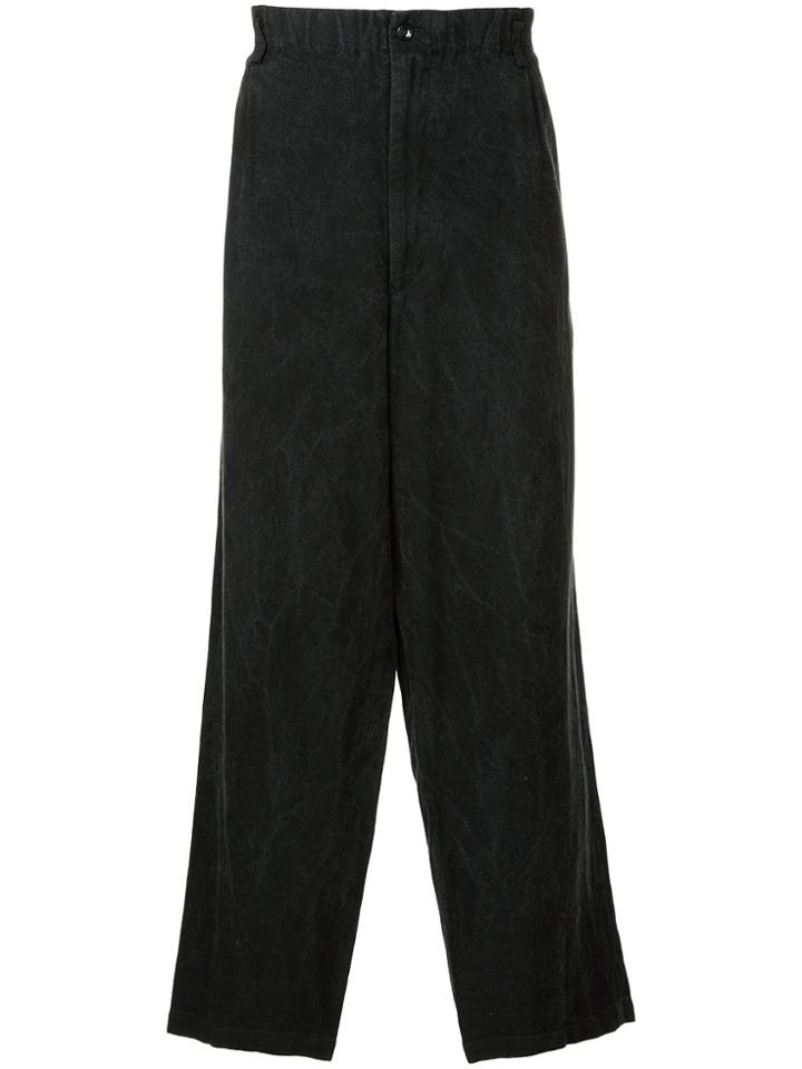 Y's By Yohji Yamamoto Vintage Wide Leg Trousers - Black