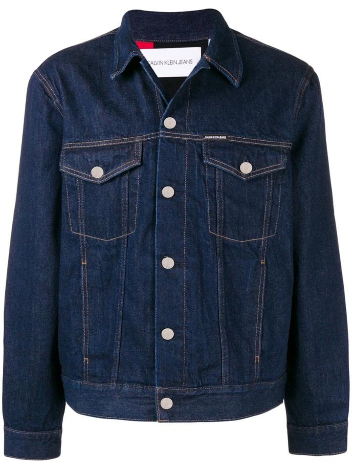 Ck Jeans Boxy Buttoned Jacket - Blue