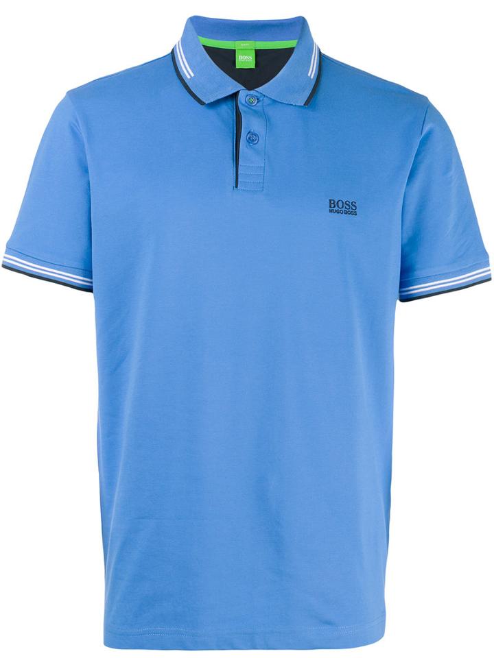 Boss Hugo Boss - Embroidered Logo Polo Shirt - Men - Cotton/spandex/elastane - S, Blue, Cotton/spandex/elastane