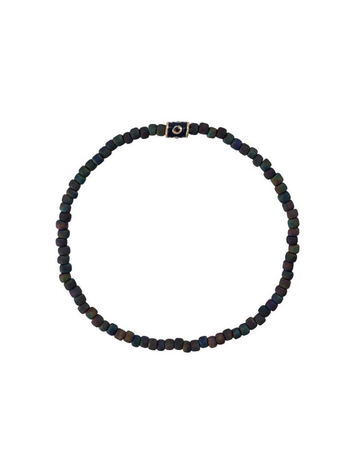 Luis Morais Iridescent Barrel Bracelet - Brown
