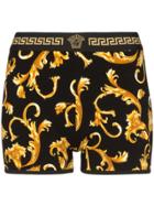 Versace Baroque Printed Shorts - Black